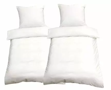 Комплект постельного белья из микрофибры, 4 предмета, 135х200, белый, однотонный, пододеяльники leonado vicenti