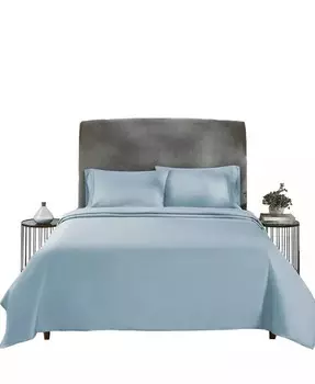 Комплект постельного белья из мягкого хлопка — плотность нитей 400, 100 % хлопковый сатин California Design Den, синий