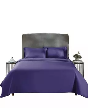 Комплект постельного белья из мягкого хлопка — плотность нитей 400, 100 % хлопковый сатин California Design Den, фиолетовый