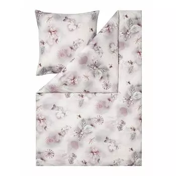 Комплект постельного белья из мягкой фланели Estella Impulse EUDORA цвет палисандр размер 135х200 + 80х80 см AL