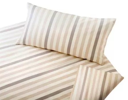 Комплект постельного белья из органического сатина Cotonea Lucca цвет галька-натуральный-титан-SI011 размер 155х220+40х80 см