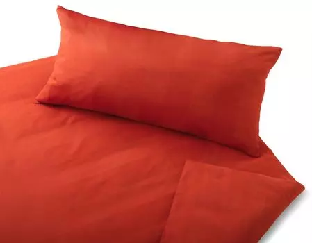 Комплект постельного белья из органического сатина Cotonea Superbe Цвет Оранжевый i083 Размер 155x220 + 80x80 см