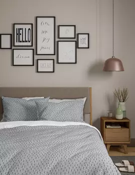 Комплект постельного белья из смеси хлопка в пятнах Marks & Spencer, серый микс