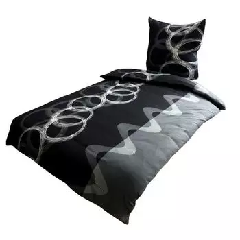 Комплект постельного белья из термофлиса, 2 предмета 135х200, зимний флисовый комплект теплый черный серый leonado vicenti