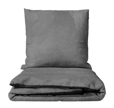 Комплект постельного белья из термофлиса микрофибра 155х200 см серый антрацит однотонный дизайн зима на молнии leonado vicenti