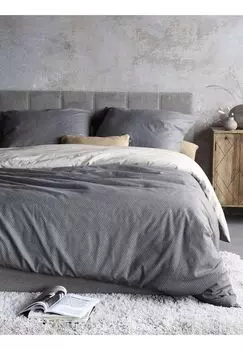 Комплект постельного белья из тонкого льна Koala 8487 Justus irisette, цвет Gesamt Breite Grau