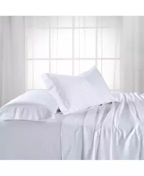 Комплект постельного белья из вискозы из бамбука и хлопка, Split King Egyptian Linens, белый