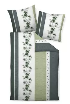 Комплект постельного белья Janine Design Mako из мягкого сирсакера TANGO 20077 цвет серебристо-зеленый 08 размер 135x200 + 80x80 см Original Janine