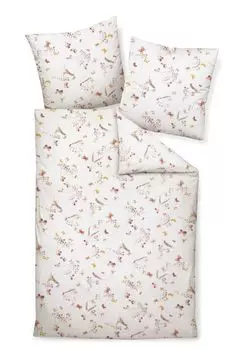 Комплект постельного белья Janine Design Mako из мягкого хлопка из сирсакера TANGO 20123 цвет коралловый румяна размер 135х200+80х80см Original Janine