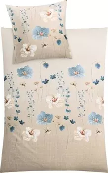 Комплект постельного белья Kleine Wolke 207837 2-teilig, 135x1x200 см цвет beige-bleu