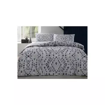 Комплект постельного белья Комплект двуспальных атласных пододеяльников Корона Серый