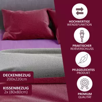 Комплект постельного белья Leonado vicenti, бордовый