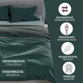 Комплект постельного белья Leonado vicenti, темно-зеленый