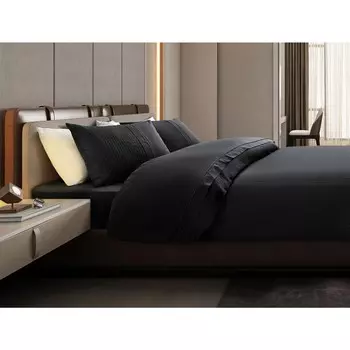 Комплект постельного белья Madame Coco Adrien в двойную полоску - черный