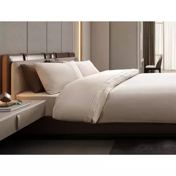 Комплект постельного белья Madame Coco Adrien в одну полоску - бежевый