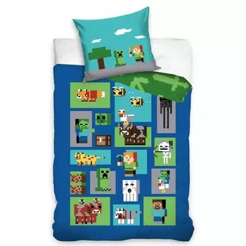 Комплект постельного белья Майнкрафт детское постельное белье 135х200см+80х80см PHU CARBOTEX