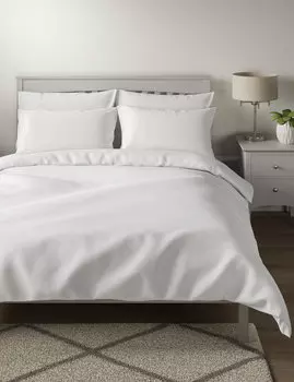 Комплект постельного белья Matelasse из чистого хлопка с геометрическим узором Marks & Spencer, белый