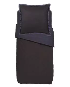 Комплект постельного белья MOOOI из хлопка Каллиграфия Птица цвет синий размер 135 х 200 см + 1х 80 х 80 см