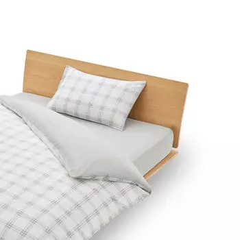 Комплект постельного белья Muji в горизонтальную полоску, серый
