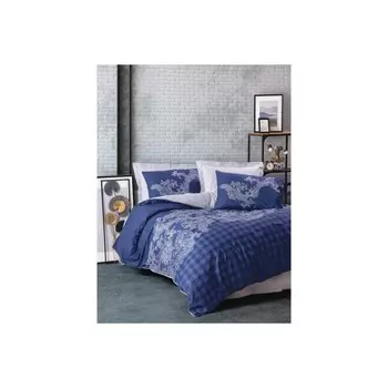 Комплект постельного белья мужских двойных пододеяльников Bitsy Navy Blue