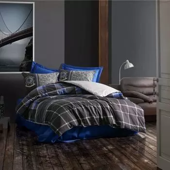 Комплект постельного белья мужских двойных пододеяльников Roberto антрацит