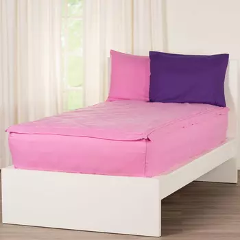 Комплект постельного белья на молнии SIScovers Bunkie Deluxe, розовый