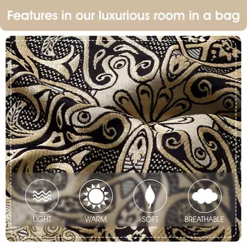 Комплект постельного белья Nanshing Prince, черный/золотой