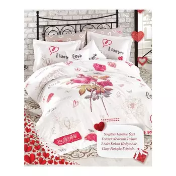Комплект постельного белья + наволочка Clasy Forever ко Дню святого Валентина
