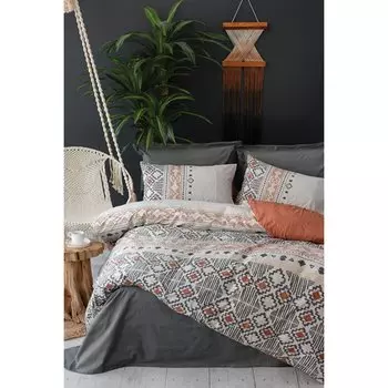 Комплект постельного белья одинарных пододеяльников в этническом стиле Vita Grey