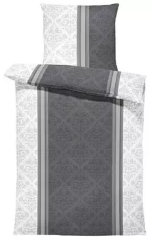 Комплект постельного белья One-Home Barock 135x200 cm, 135x3x200 см, антрацитовый