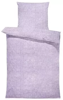 Комплект постельного белья One-Home meliert lila 135x200 cm, 135x3x200 см, сиреневый