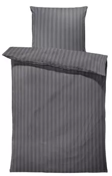 Комплект постельного белья One-Home 155x220 cm Damast anthrazit, 155x4x220 см, антрацитовый