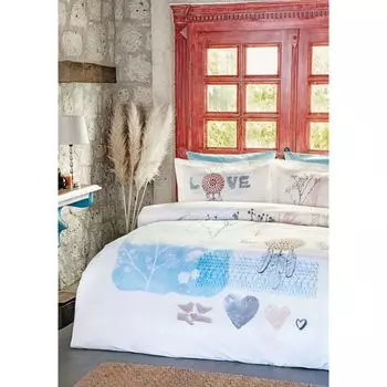 Комплект постельного белья Ozdilek Rnf Ck Dream Love Синий