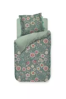Комплект постельного белья Pip Studio Percale Viva Las Flores Цвет Зеленый Размер 155x220+80x80