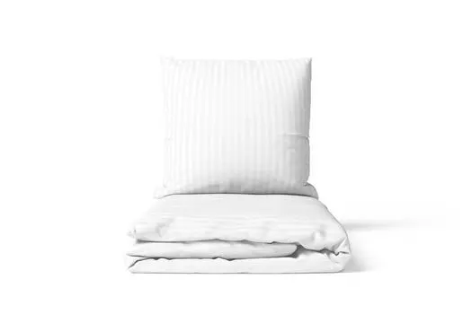 Комплект постельного белья премиум-класса из дамасской ткани, 2 предмета 155х220+80х80 см на молнии YKK белый Mskaan