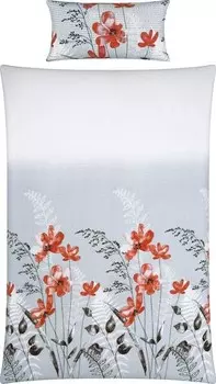 Комплект постельного белья REDBEST 207576 2-teilig, 155x1x220 см цвет rot-grau