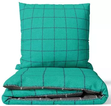 Комплект постельного белья Renforce 135х200 см в цвете "Антрацитовый черный" в клетку на молнии, 2 предмета leonado vicenti