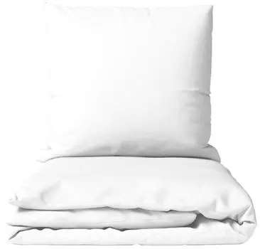 Комплект постельного белья Renforce 200х200 см 80х80 см белый однотонный 100% хлопок на молнии leonado vicenti