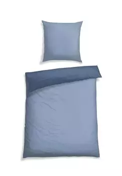 Комплект постельного белья Renforce Silva из приятного, мягкого хлопка высокого качества SCHIESSER, цвет Gesamt Hellblau Und Dunkelblau