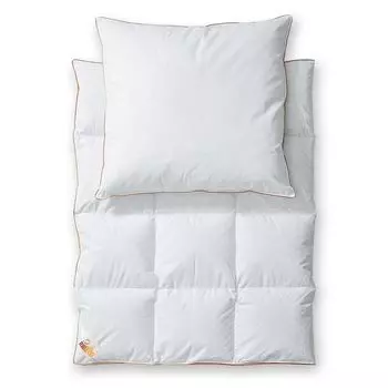 Комплект постельного белья RIBECO Kalle, гусь белый 90% пух, 10% перо, 155х220 см, белый особо теплый
