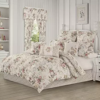 Комплект постельного белья Royal Court Chablis Queen Bed Bath & Beyond, розовый