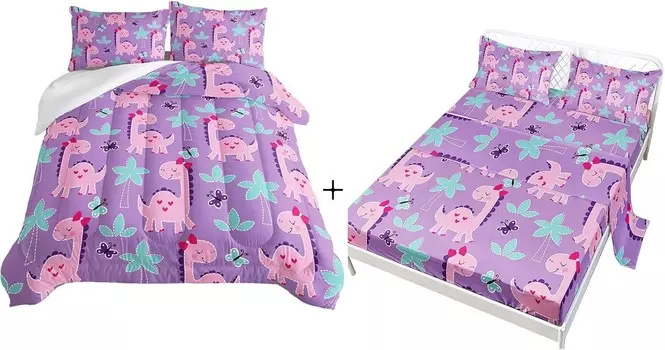 Комплект постельного белья с милым динозавром Axolotl Twin