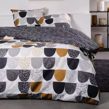 Комплект постельного белья с пододеяльником Doubleface из чистого хлопка - Fuusio Sisu, белый, односпальный