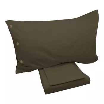 Комплект постельного белья с пододеяльником из хлопка и ткани StoneWashed без глажки - Daniel Lisola, грецкие орехи, односпальный