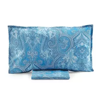 Комплект постельного белья с пододеяльником из хлопкового перкаля - Elder Lisola, синий, полуторный