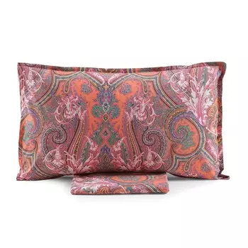 Комплект постельного белья с пододеяльником из хлопкового перкаля - Elder Lisola, красный, двуспальный