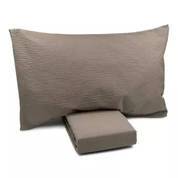 Комплект постельного белья с пододеяльником из чистого хлопка, однотонный, без глажки - хлопчатобумажная ткань Daunex, горлинка, полуторный