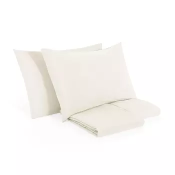 Комплект постельного белья с пододеяльником из чистого хлопка, без глажки - Senna Lisola Stone, слоновая кость, полуторный