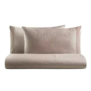 Комплект постельного белья с пододеяльником из чистого хлопка в полоску, окрашенного в пряже - Tif Lisola, двуспальный