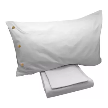 Комплект постельного белья с пододеяльником из хлопка и ткани StoneWashed без глажки - Daniel Lisola, белый, односпальный